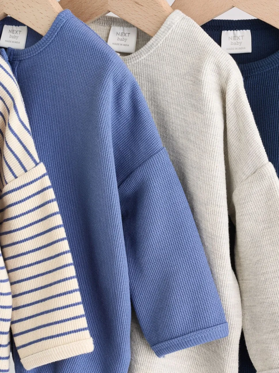 Blauw gestreept - Baby T-shirts met lange mouwen 4 stuks (0mnd-2jr)