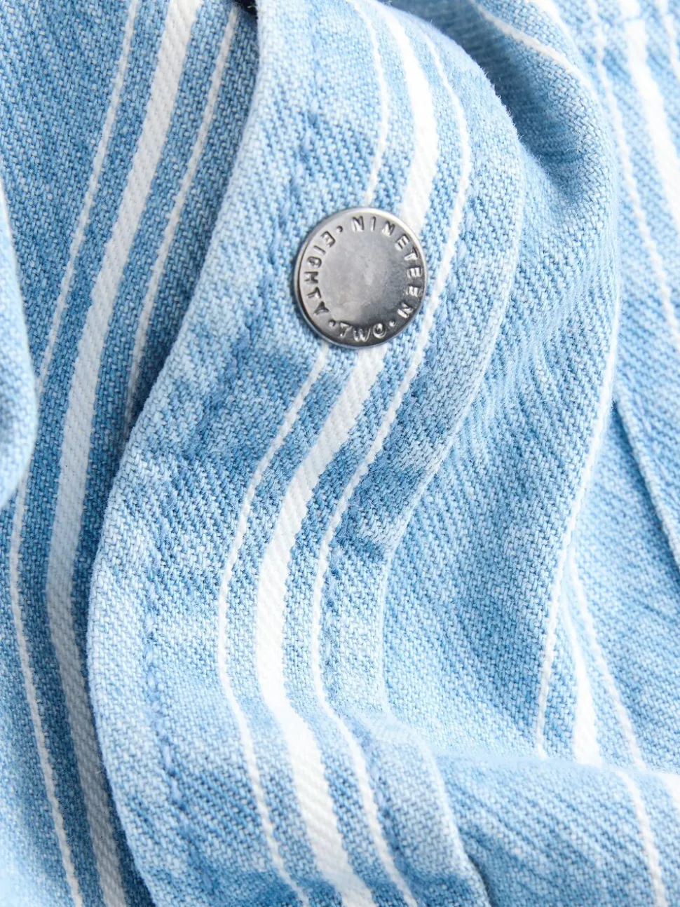 Blauw gestreept - Denim overhemd met lange mouwen (3 mnd - 7 jr)