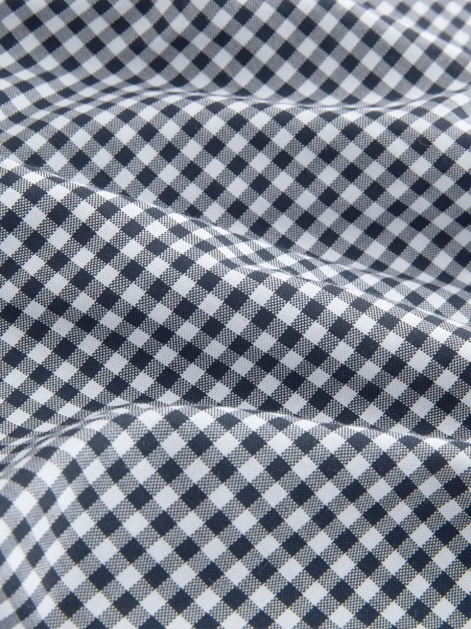 Blauw gingham/rood gingham - Set van 2 stuks strijkvrije Oxford-overhemden