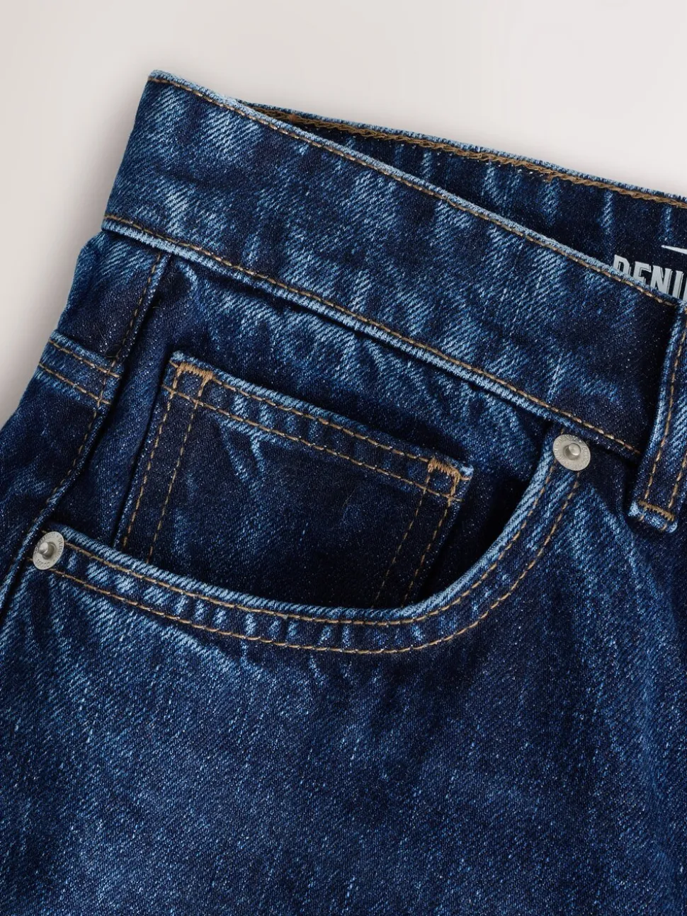 Blauw Klassiek Vintage - Relaxed fit - Vintage wash denim jeans