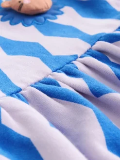 Blauw leeuw - Sweaterjurk (3 mnd-7 jr)