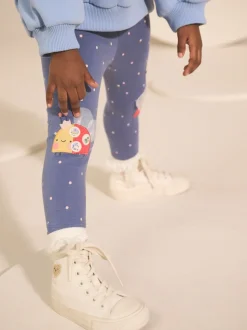 Blauw lieveheersbeestje - Versierde leggings (3 mnd-7 jr)