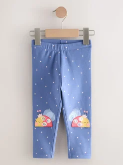 Blauw lieveheersbeestje - Versierde leggings (3 mnd-7 jr)