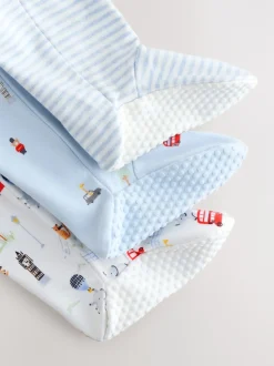 Blauw London - Verpakking van 3 babypyjama's (0-2jr)