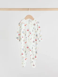 Blauw London - Verpakking van 3 babypyjama's (0-2jr)