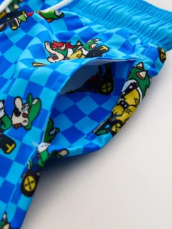 Blauw Mario - Zwemshort (3-16 jr)