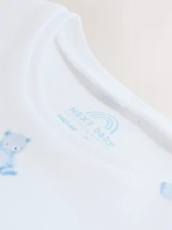Blauw met beren - Corduroy bretelbroeken en Bodysuit set (0mnd-2jr)