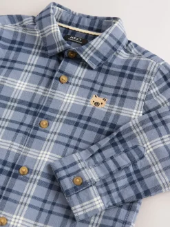 Blauw met beren - Shirt met Character lange mouwen (3mnd-7jr)