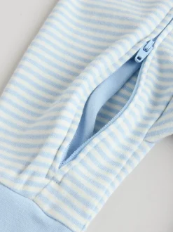 Blauw met beren - Verpakking van 3 babyslaappakjes met tweewegrits (0 mnd - 3 jr)