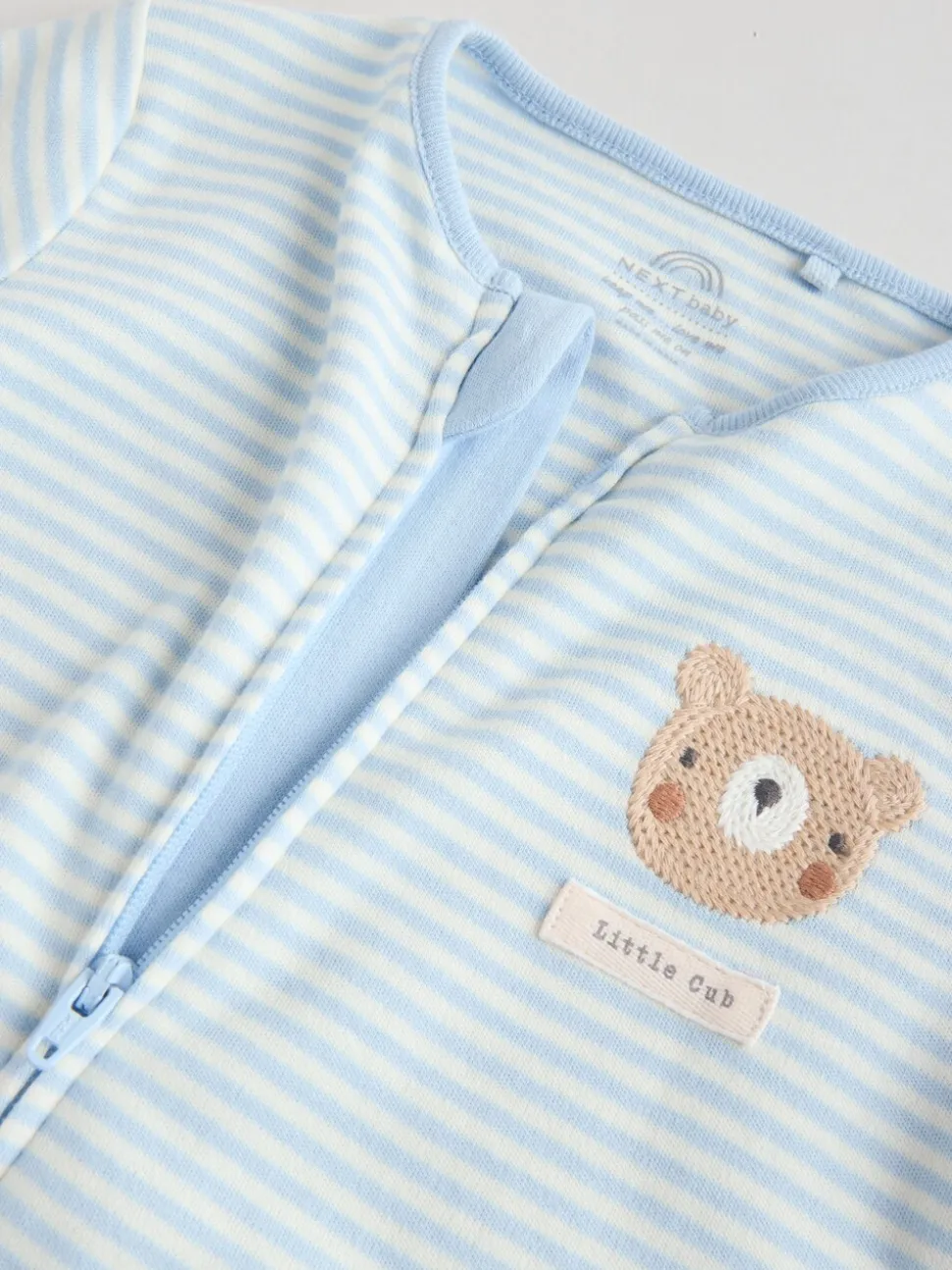 Blauw met beren - Verpakking van 3 babyslaappakjes met tweewegrits (0 mnd - 3 jr)