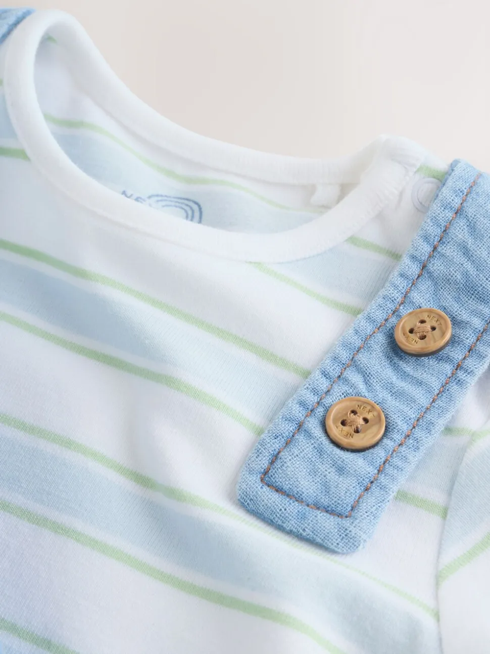 Blauw met beren - Woven Dungarees and Bodysuit Baby Set (0mths-2yrs)