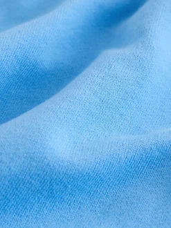 Blauw met bloemen - Sweatshirt met ronde hals (3 mnd-7 jr)