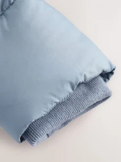 Blauw met capuchon - Baby pufferjack (0mnd -2jr)
