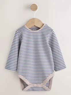 Blauw met dinosaurus - Babyset van denim bretelbroeken en bodysuit (0 mnd - 2 jr)