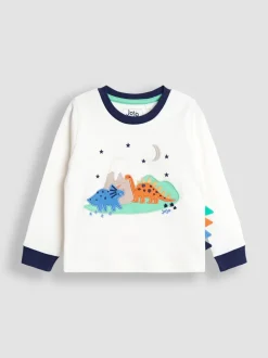 Blauw met dinosaurus - JoJo Maman Bébé Mix And Match 2 Pack Pyjamas