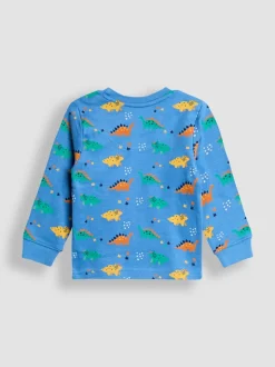 Blauw met dinosaurus - JoJo Maman Bébé Mix And Match 2 Pack Pyjamas