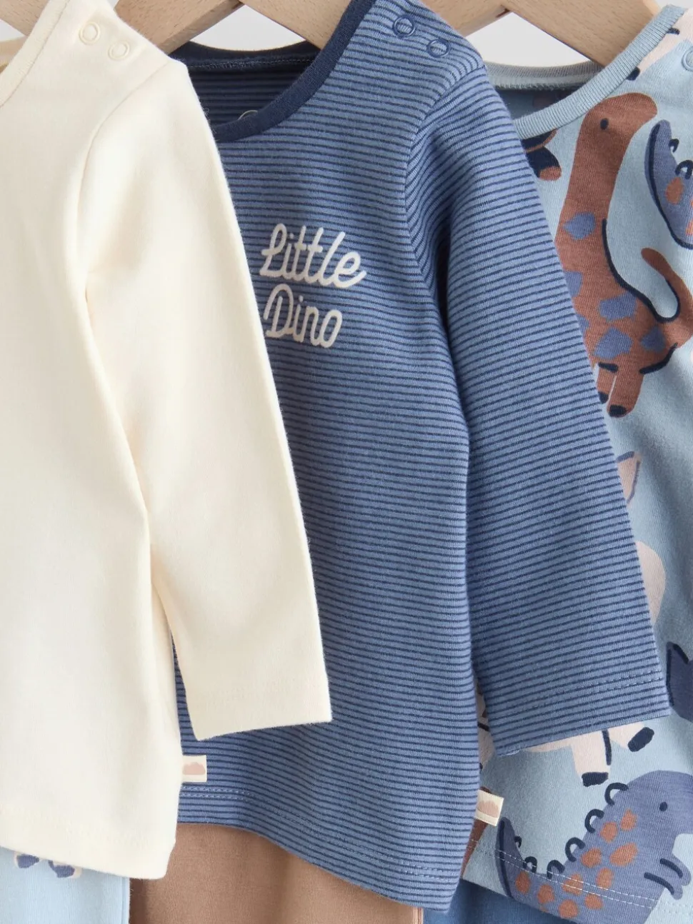 Blauw met dinosaurus - Tops en Leggings 6 -delige babyset (0mnd-3jr)