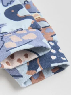 Blauw met dinosaurus - Tops en Leggings 6 -delige babyset (0mnd-3jr)