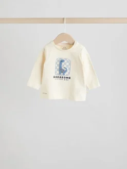 Blauw met dinosaurus - Tops en Leggings 6 -delige babyset (0mnd-3jr)