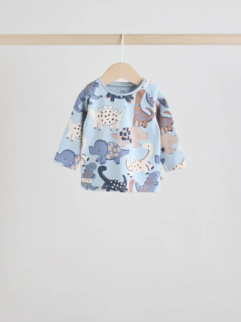 Blauw met dinosaurus - Tops en Leggings 6 -delige babyset (0mnd-3jr)