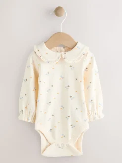Blauw met figuurtjes - Set van corduroy pinafore, bodysuit met lange mouwen en maillot voor baby's (0mnd-2jr)