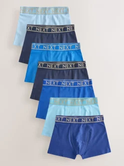 Blauw met goudkleurige tailleband - Verpakking van 7 trunks (2-16jr)