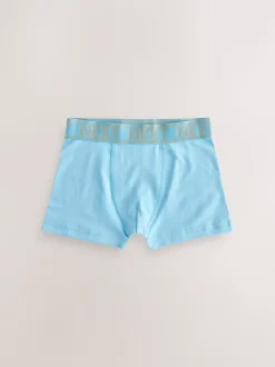 Blauw met goudkleurige tailleband - Verpakking van 7 trunks (2-16jr)