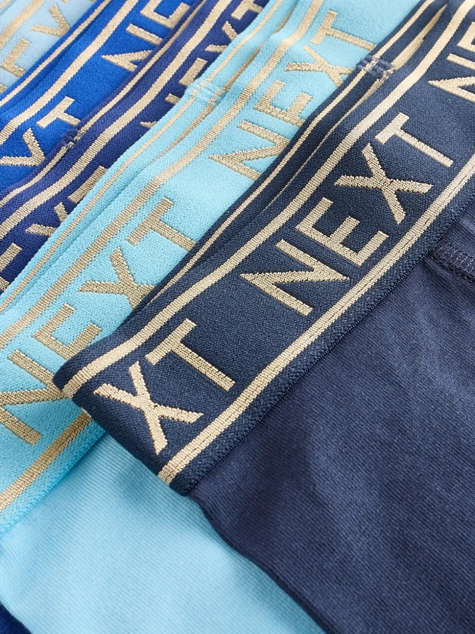 Blauw met goudkleurige tailleband - Verpakking van 7 trunks (2-16jr)