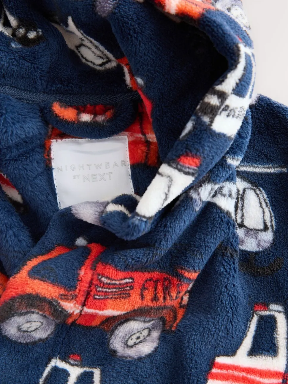 Blauw met hulpverleningsvoertuig - Jurk (9mnd-8jr)