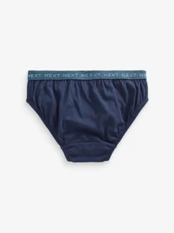 Blauw met jacquard tailleband - 100% katoenen slip verpakking van 5 (1,5 - 16 jr)