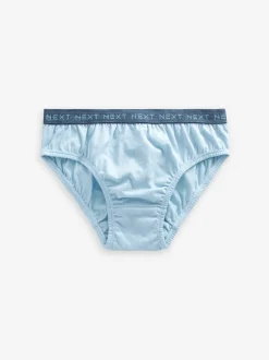 Blauw met jacquard tailleband - 100% katoenen slip verpakking van 5 (1,5 - 16 jr)