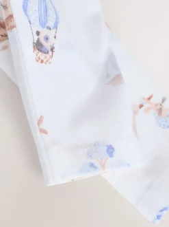 Blauw met olifantenprint - Baby Velours bretelbroeken en Bodysuit Set (0mths-3yrs)