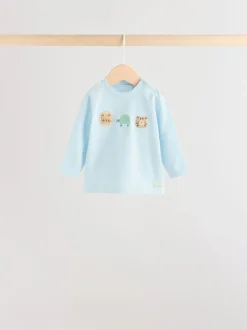 Blauw met safariprint - Baby Top & Leggings 6 Piece Set (0mths-3yrs)