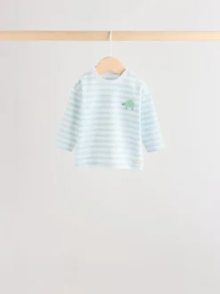 Blauw met safariprint - Baby Top & Leggings 6 Piece Set (0mths-3yrs)