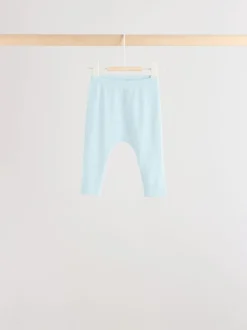 Blauw met safariprint - Baby Top & Leggings 6 Piece Set (0mths-3yrs)