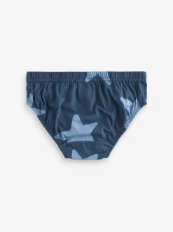 Blauw met sterren en strepen - Verpakking van 10 onderbroeken (1,5-10 jr)