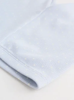Blauw met stippen - Set met babyfriltop met lange mouwen en legging (0mnd-2jr)
