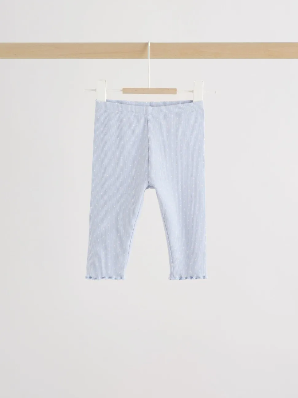 Blauw met stippen - Set met babyfriltop met lange mouwen en legging (0mnd-2jr)