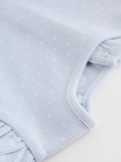 Blauw met stippen - Set met babyfriltop met lange mouwen en legging (0mnd-2jr)