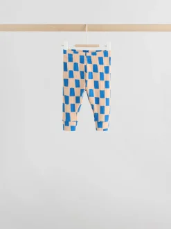 Blauw met vormen - Tops en Leggings 6 -delige babyset (0mnd-3jr)