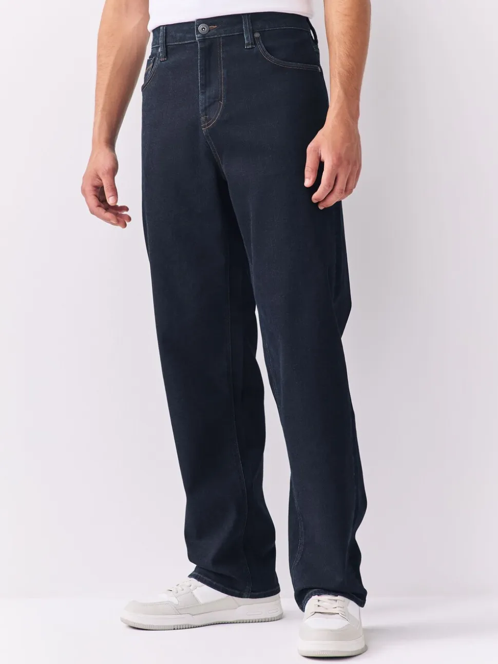 Blauw met wassing - Relaxed fit - Motionflex jeans
