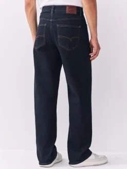 Blauw met wassing - Relaxed fit - Motionflex jeans