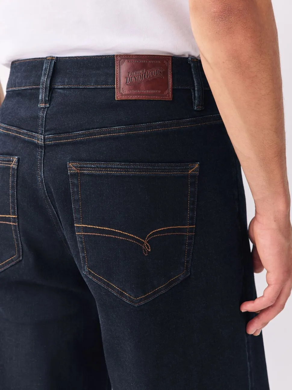Blauw met wassing - Relaxed fit - Motionflex jeans