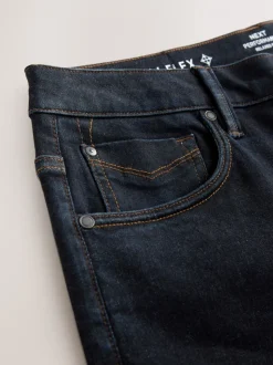 Blauw met wassing - Relaxed fit - Motionflex jeans
