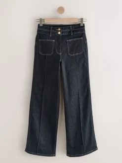 Blauw met wassing - Slim Lift and Shape Wide Leg Jeans