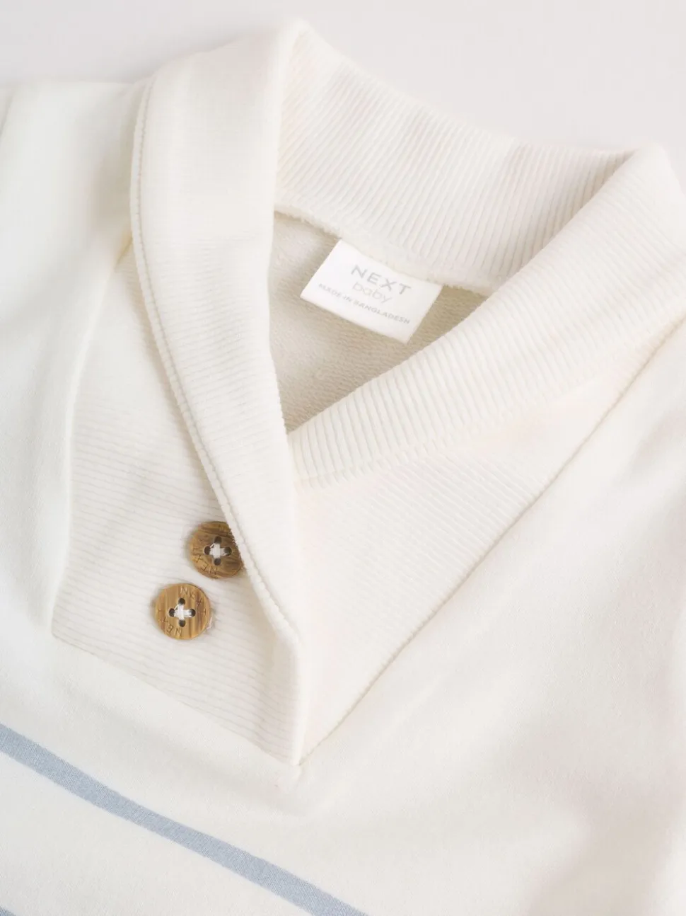 Blauw met wit gestreept - Verpakking van 2 jersey babyrompertjes