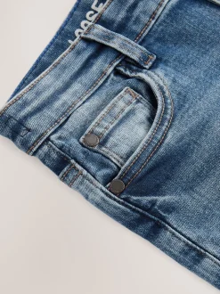 Blauw met zuurwassing - Stretchjeans (3-17jr)