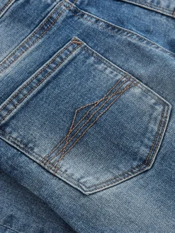 Blauw met zuurwassing - Stretchjeans (3-17jr)