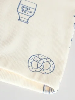 Blauw Milk Club - Tops en Leggings 6 -delige babyset (0mnd-3jr)