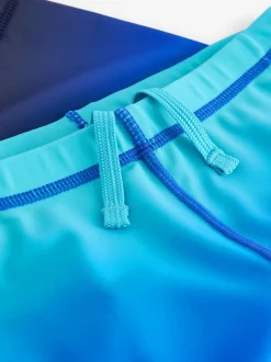 Blauw Ombre - Stretch zwemshorts (3-16 jr)